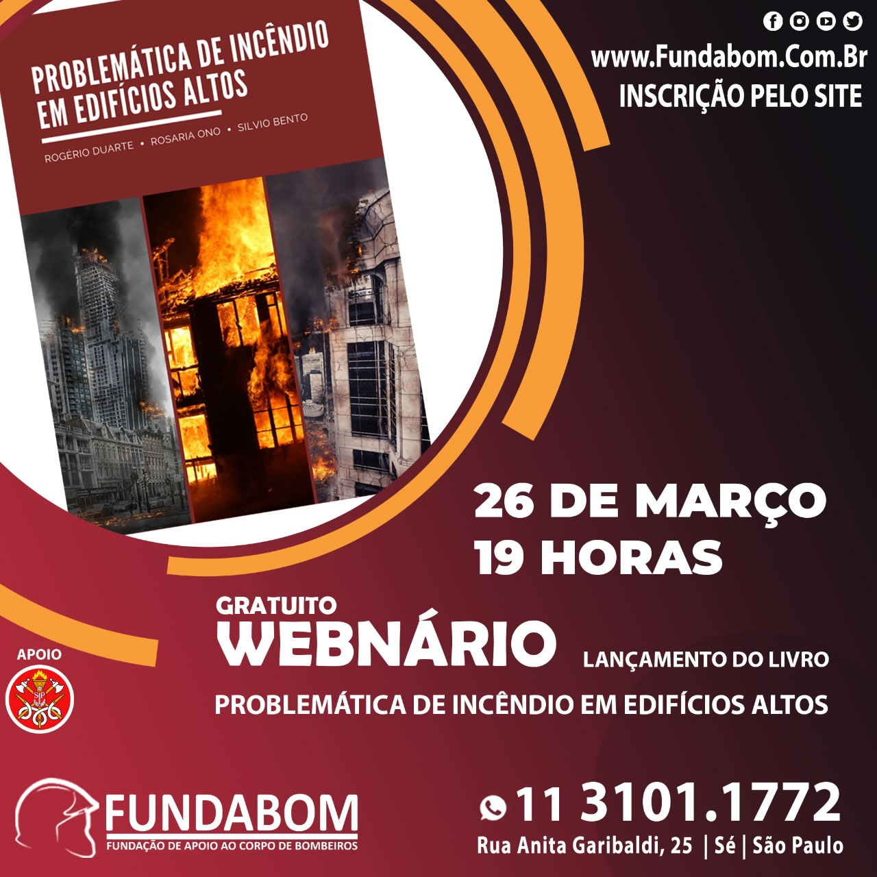FUNDABOM lança livro sobre incêndios em edifícios altos